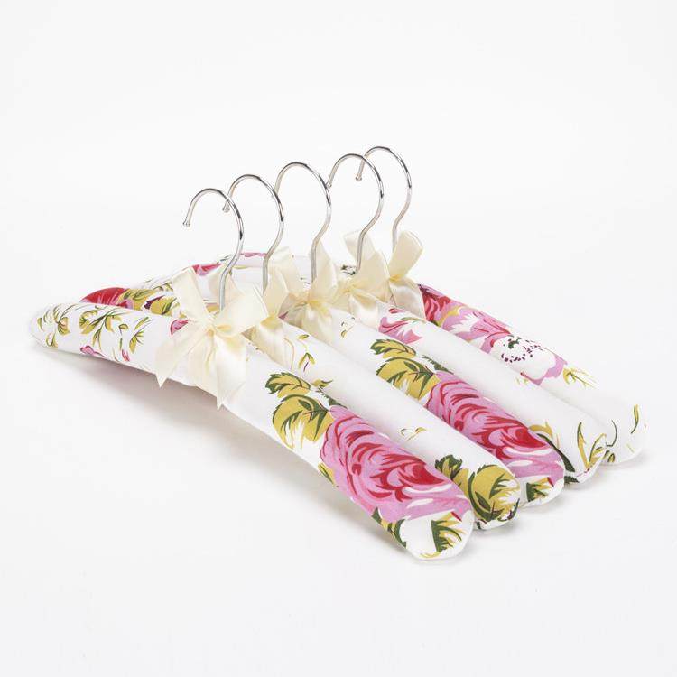 室内衣架家用挂衣挂钩包布海绵防滑无痕服装店布艺棉衣撑子卧室 - 图3