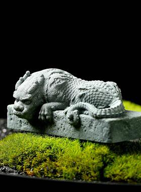 镇水兽中国园林庭院摆件茶宠物室内鱼缸摆件盆景公园人造石雕工艺