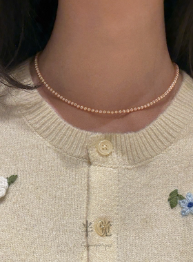 半觉粉金奶宝珍珠项链 礼物可开票