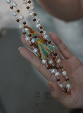 半觉丝路遗珠的流苏毛衣链