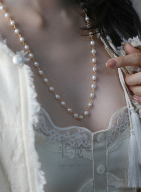 半觉浅金漾珠14K注金项链