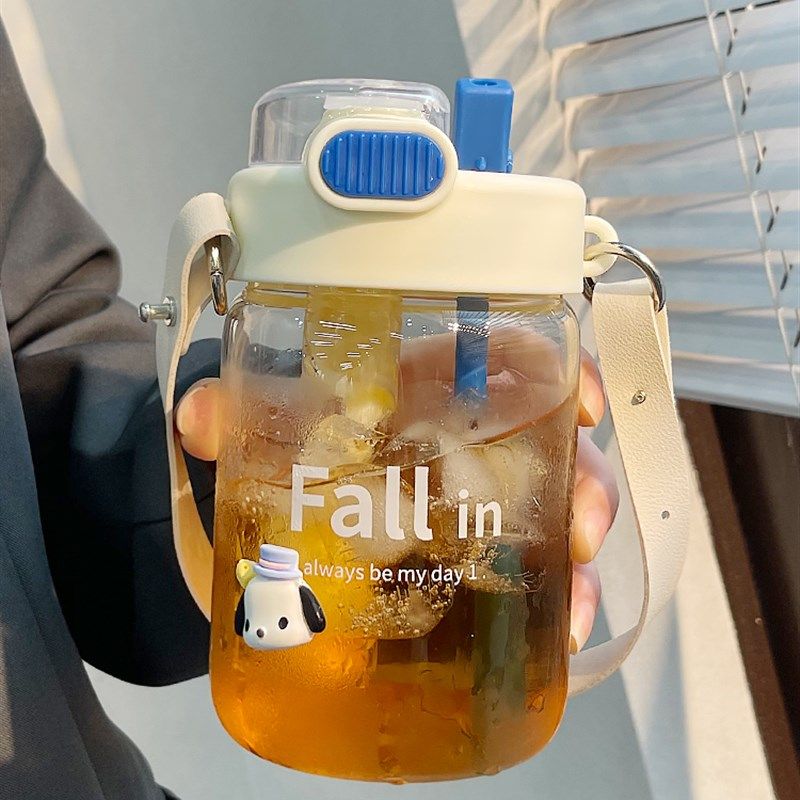 极速少女玻璃杯水杯女生新款2022高颜H值茶水分离泡茶杯家用办公,淘宝优惠券,粉丝福利购,淘宝优惠卷