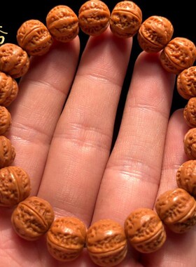 极速猴头手串雕刻j京八棱野生文玩小核桃矮桩蛤蟆头核雕手持非橄