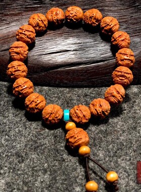 极速龙纹桃核雕刻大圣核雕手串孙B悟空猴子桃木手链桃胡猴头核桃