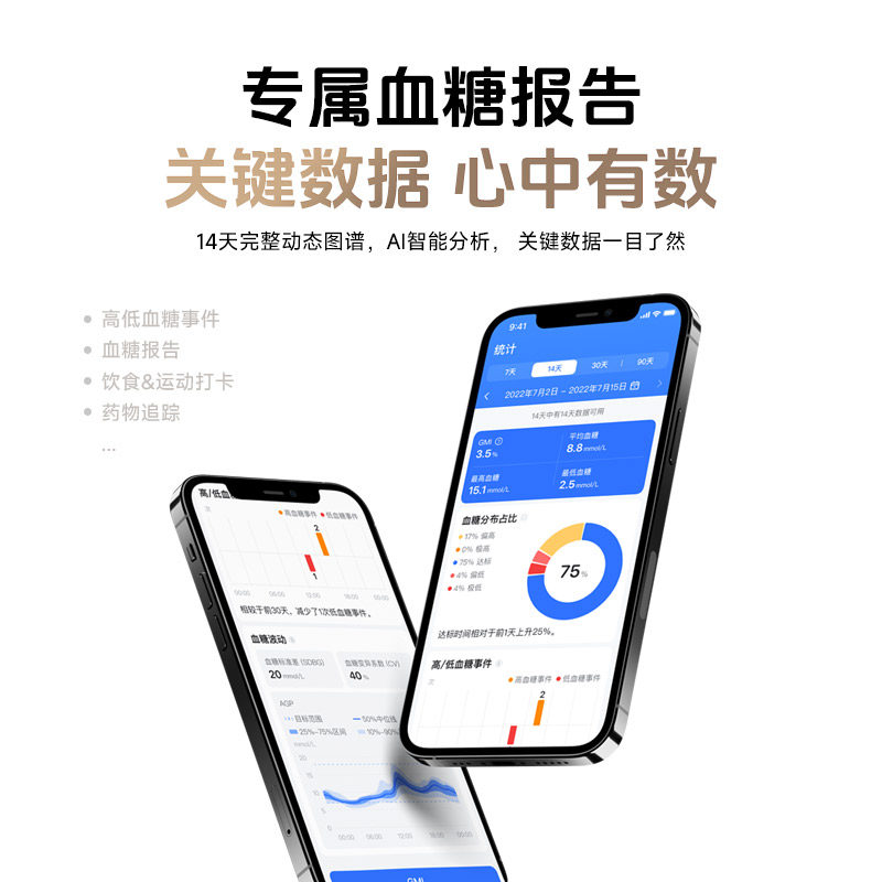 欧态动态血糖仪免扎针自动测糖仪家用24小时血糖监测欧泰