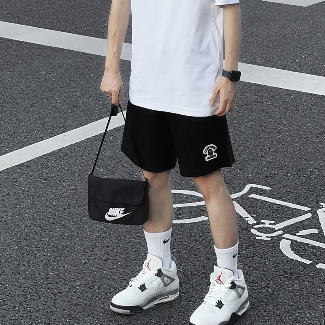 NIKE Nike shoulder bag multifunctional flip messenger bag simple personality mobile phone bag portable commuting small bag