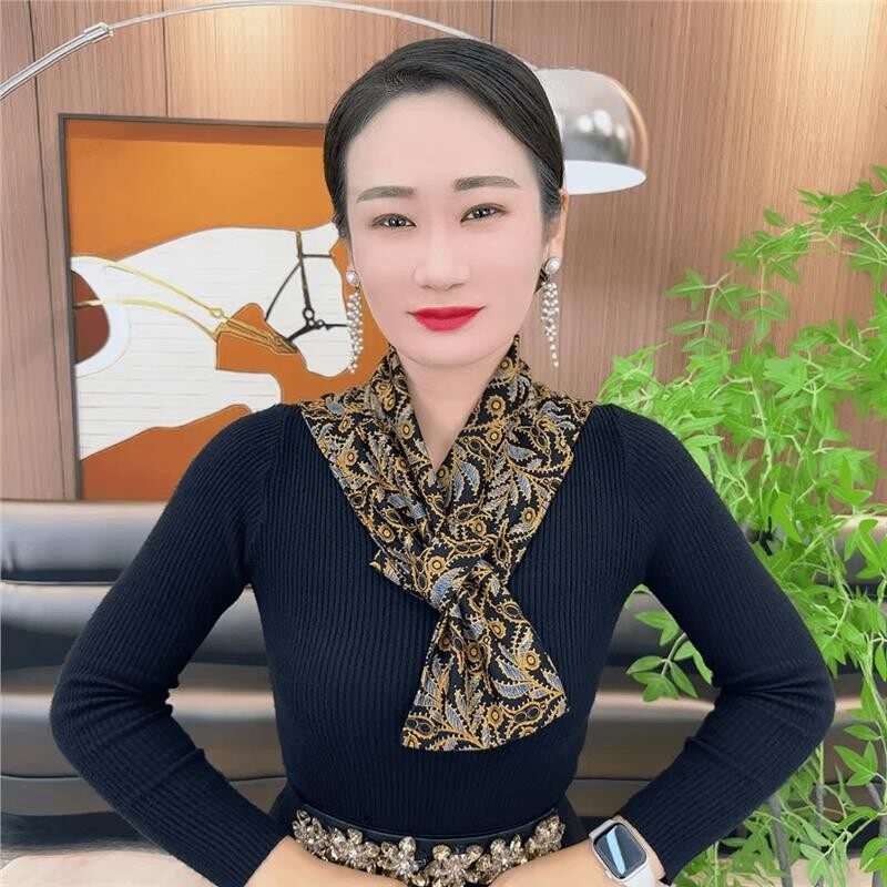 送暖宝宝澳绒新款棉护洋气护颈围脖时尚保暖长巾加长百搭丝巾围巾