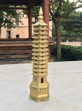 纯铜文昌塔摆件7层九层十一层十三层铜塔办公室客厅男女书房摆设