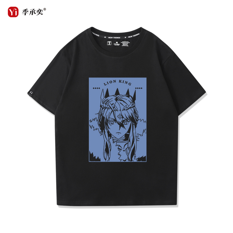 fate阿尔托莉雅saber伦戈米尼亚德贞德周边动漫cos宽松短袖T恤潮 - 图0