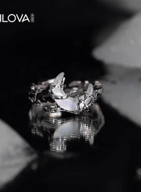 新中式日月原创设计新款情侣戒指