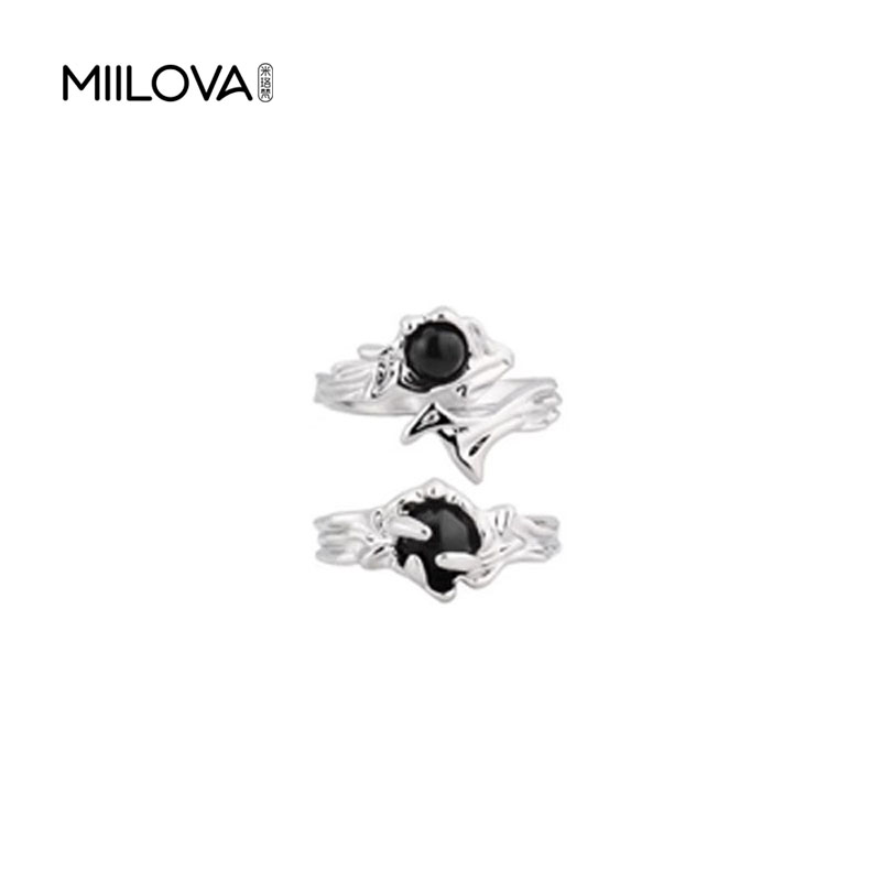 暗黑风荆棘戒指男女同款小众设计情侣自律指环冷淡风个性开口百搭 - 图3