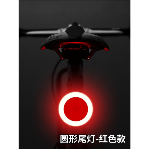 适用于捷安特喜德盛山地自行车夜骑爱心后尾灯公路车usb充电骑行 - 图3