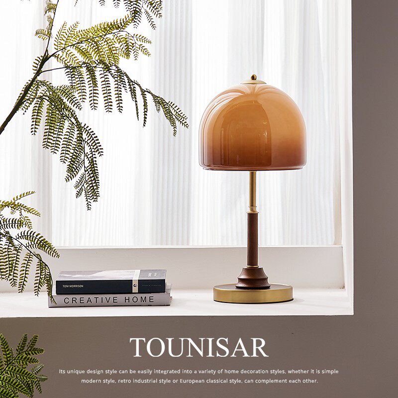 TOUNISAR中古台灯法式美式复古结婚长明灯卧室轻奢床头灯高级感