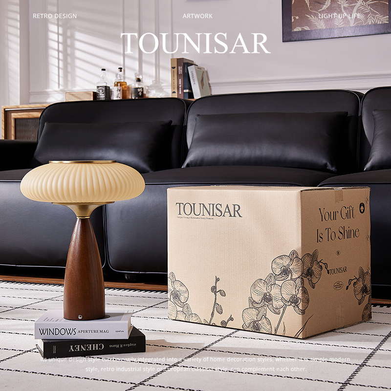TOUNISAR复古台灯高颜值充电法式中古风设计师卧室高级轻奢床头灯