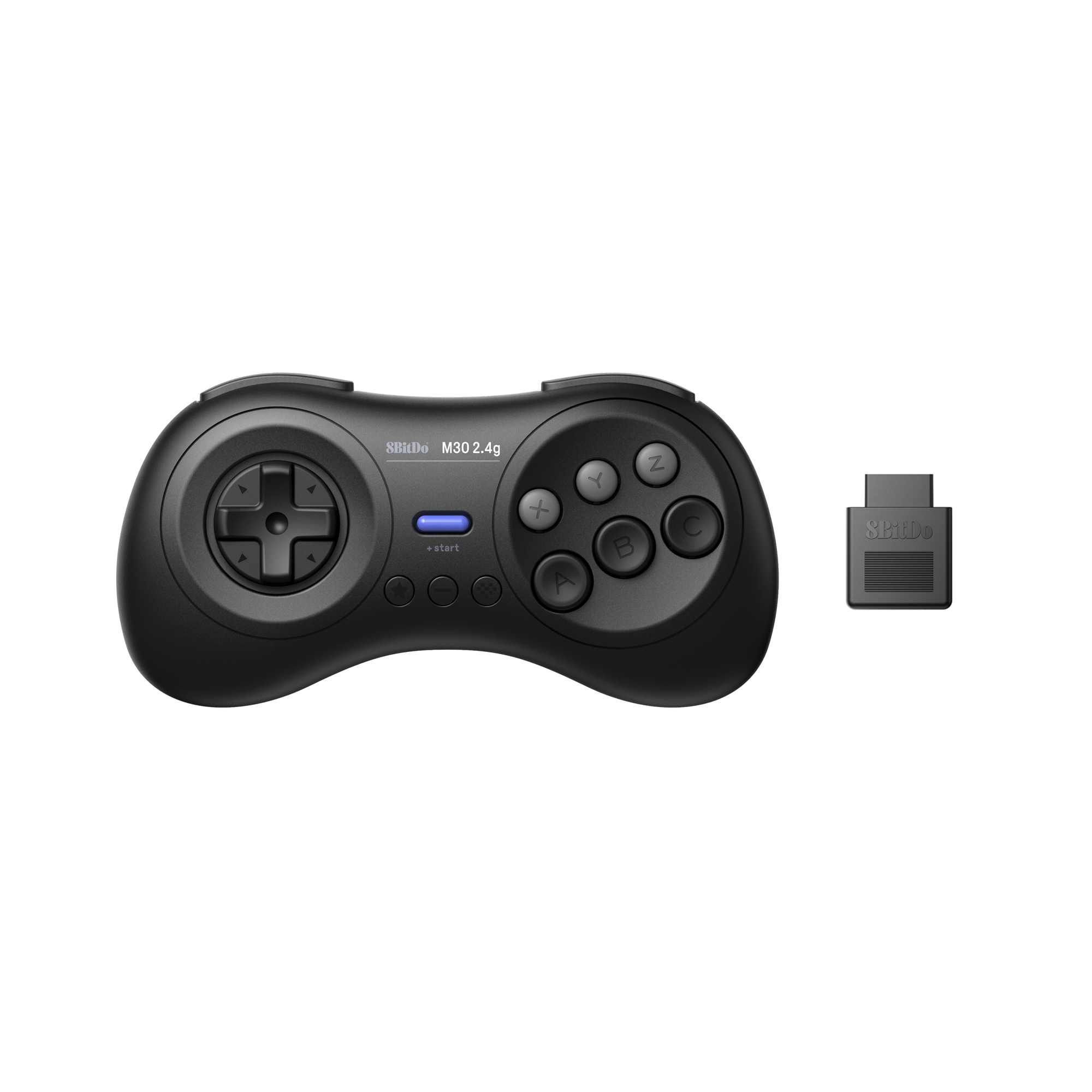 8BitDo八位堂M30 2.4G版手柄套装 无线世嘉MD游戏机 Mega Drive & Genesis六键街霸动作格斗连发搓招游戏手柄