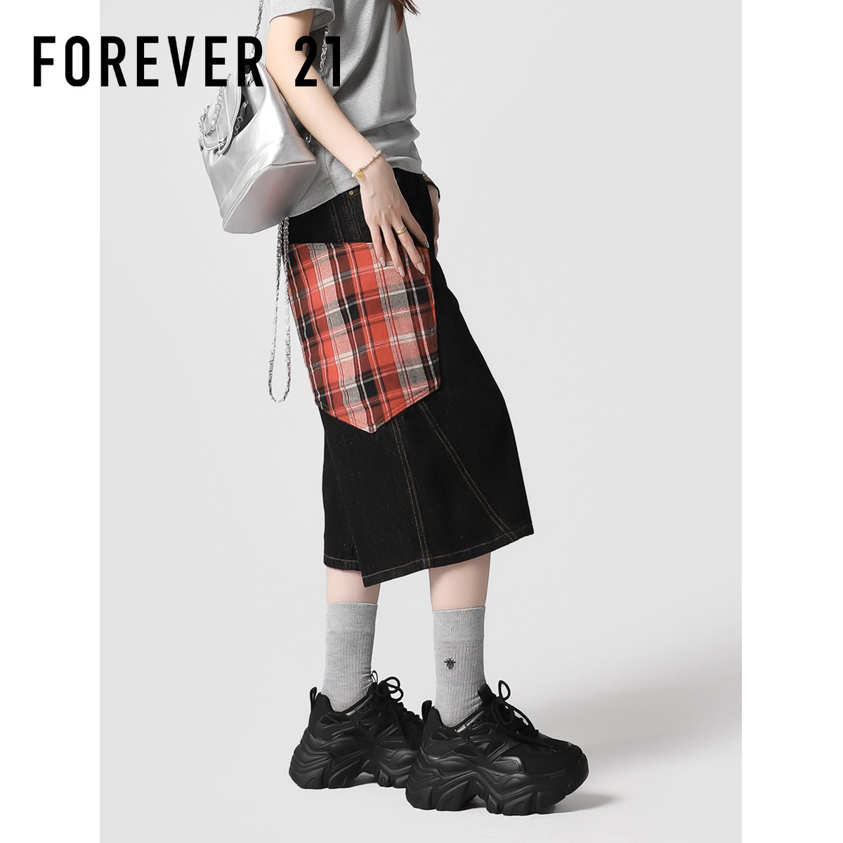 F21加绒黑色老爹鞋超厚底8cm女款2026新秋冬季爆款小黑鞋运动鞋子,淘宝优惠券,粉丝福利购,淘宝优惠卷