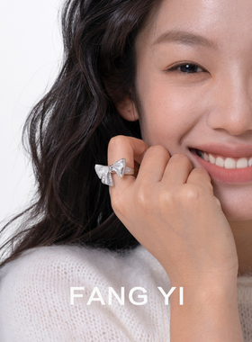 方宜FANGYI 【新品】时光之结丝绸蝴蝶结高级感优雅气质开口戒指