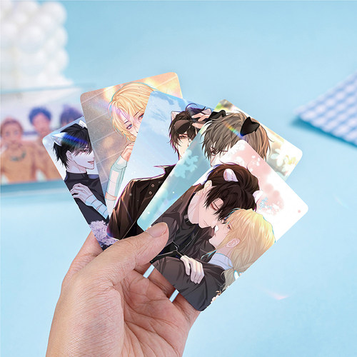人鱼陷落漫画周边16件镭射票吧唧钥匙扣立牌小卡拍立得贺卡书签 - 图2