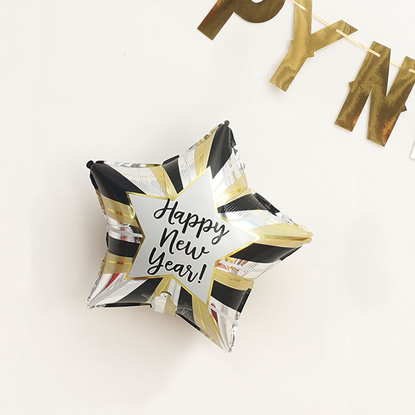 2025新年元旦派对尾牙装饰Happy New Year新年快乐气球背景墙布置 - 图3