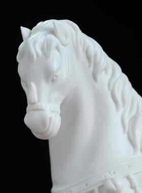 东方泥土陶瓷马摆件马到成功客厅电视柜办公室装饰工艺品商务礼品