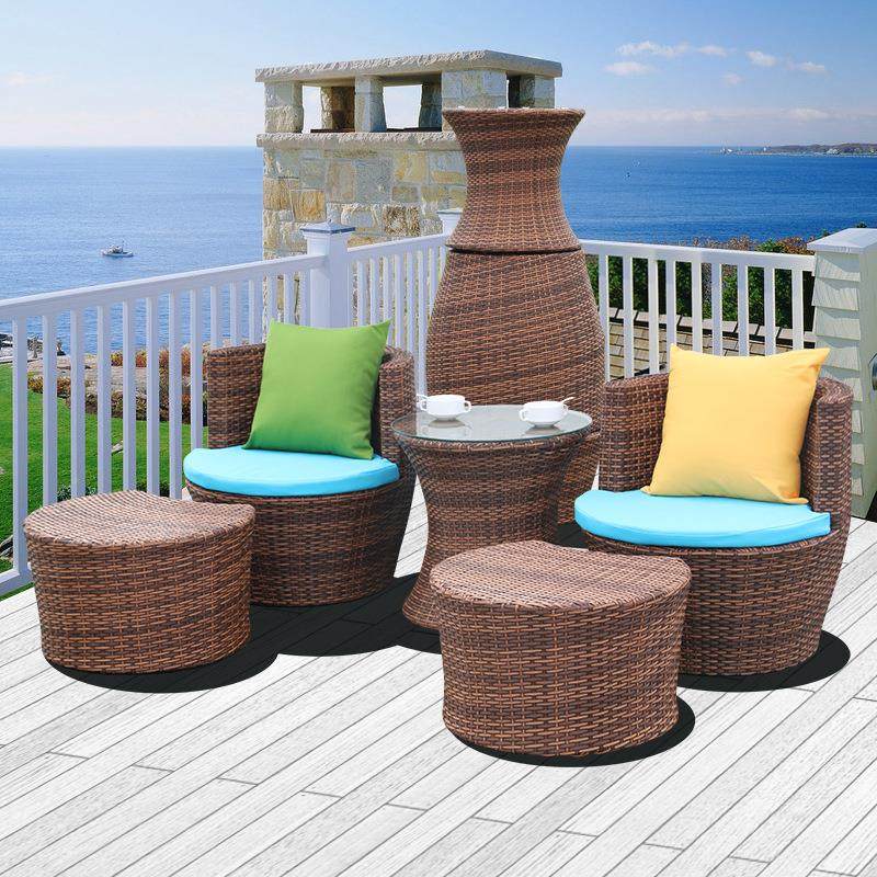 阳台椅桌椅三件套懒人藤组编椅子茶休花瓶椅闲小几藤户外庭院合花,淘宝优惠券,粉丝福利购,淘宝优惠卷