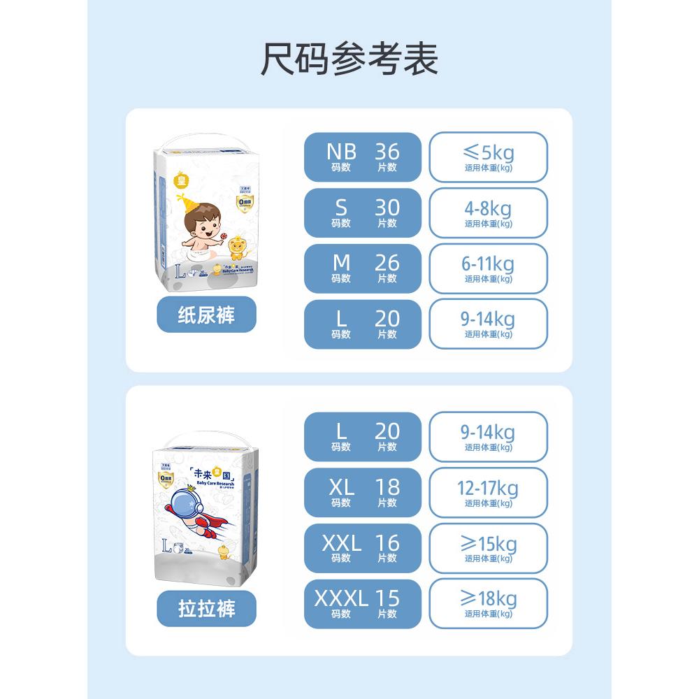 未来皇国bbc拉拉裤纸尿裤尿不湿尿片超薄透气宝宝婴儿