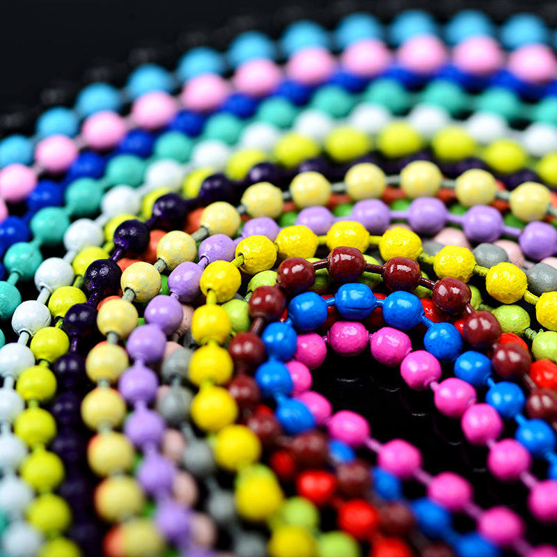 金属吊牌链烤漆彩色波珠链钥匙扣包包挂件DIY混色咕卡链挂链链条,淘宝优惠券,粉丝福利购,淘宝优惠卷