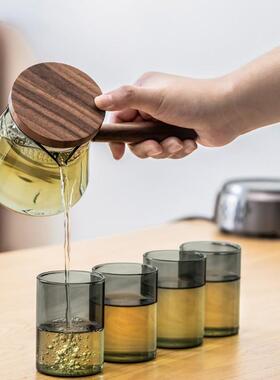 电陶炉煮茶小型玻璃茶壶茶杯办公室煮煮茶器日式茶炉套装国潮风
