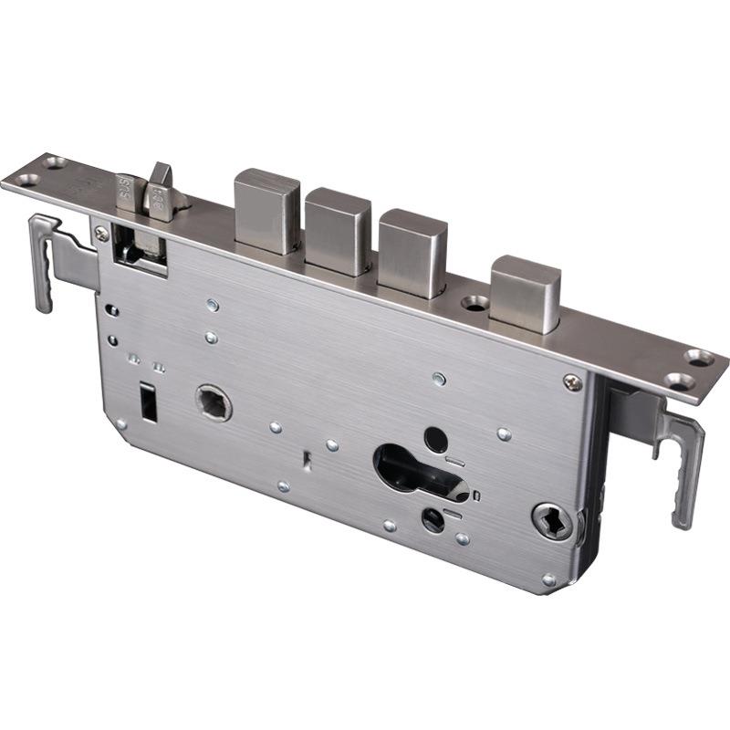 304不锈钢6068锁体防盗门锁体指纹锁体双快大门锁体上提反锁入户 - 图3