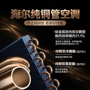 海尔净省电3匹立式空调柜机家用变频一级能效冷暖两用客厅智能AI