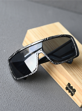 连体骑行墨镜男士女士宽腿粗框结实户外运动防晒太阳镜一体大镜片