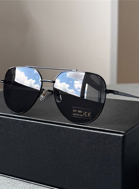 男女士蛤蟆镜墨绿茶色黑色太阳镜多边形百搭弹簧腿墨镜防紫外线