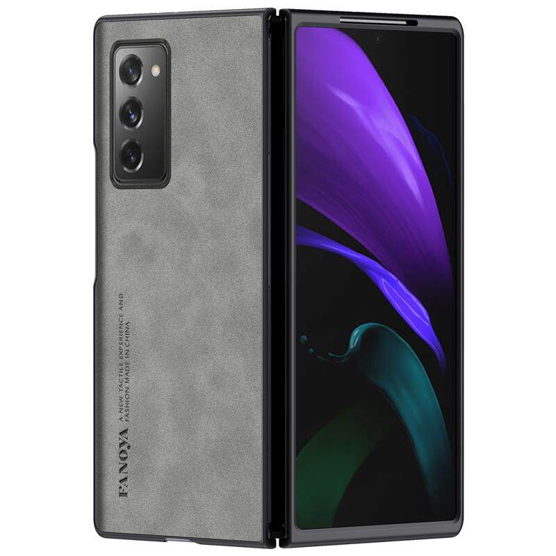 适用三星zfold2手机壳超薄磨砂Galaxy Z Fold2折叠屏保护套w2021全包防摔zfold2羊巴皮软外壳男女款商务高档