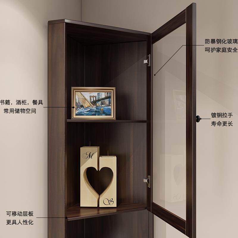 现代转角柜置物架客厅餐边柜卧室收纳书柜简约三角柜多功能墙新品,淘宝优惠券,粉丝福利购,淘宝优惠卷