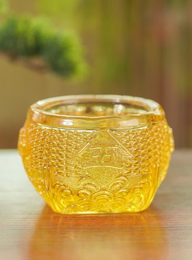 人造水晶五谷丰登聚宝盆s摆件家用客厅米缸装饰品乔迁开业长辈送