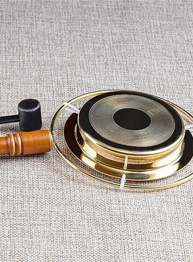 铜长木柄直铛单铛双铛响器家用引磬直柄铜铛子柄档纯子敲棒当子子