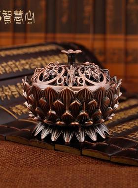 密宗法器金刚杵莲花香炉盘香炉熏香炉檀香炉具