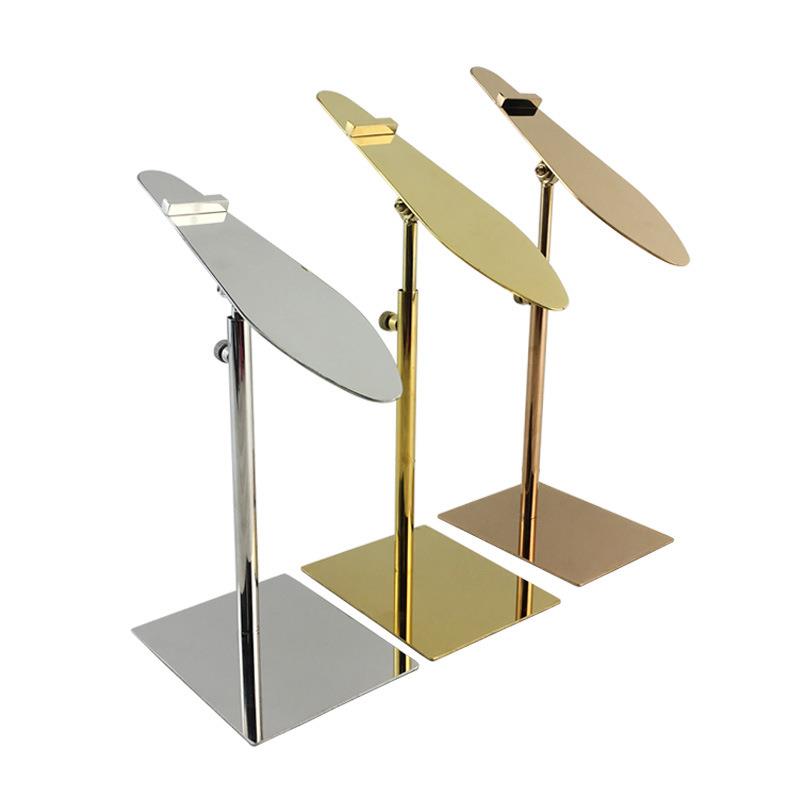 现货不锈钢鞋架鞋子展示架商场女高跟鞋托架鞋店男士皮鞋陈列道具 - 图3