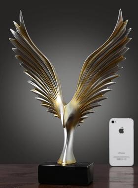 北欧简约现代创意天使翅膀工艺品摆件家居办公室客厅艺术装饰摆设