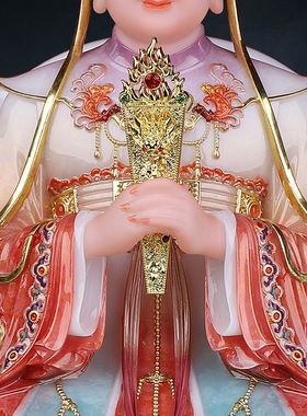 合成玉石中式佛堂装饰摆件