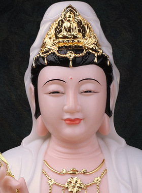 合成玉石粉中式佛堂装饰摆件