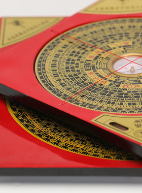 铜中式佛堂崇道堂罗盘通装饰摆件