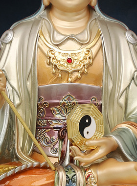 铜中式佛堂地母娘娘神像装饰摆件