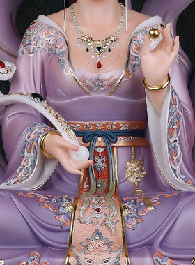 合成玉石粉中式佛堂装饰摆件