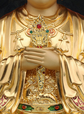 铜中式佛堂妈祖雕像供奉装饰摆件