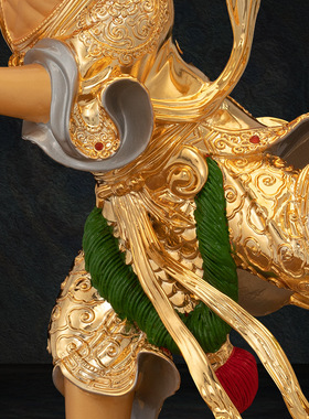 铜中式佛堂魁星踢斗像文装饰摆件