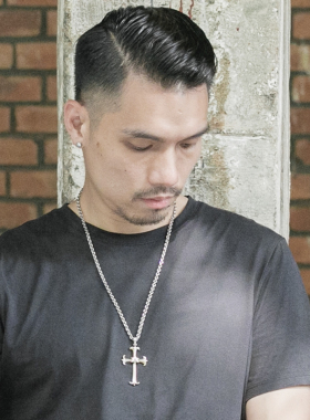 DH7钛钢十字架项链男/女