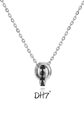 官方正品钛钢非银追光者双环项链男潮设计感小众高级百搭男生吊坠