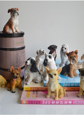 极速跨境货源12名犬小狗摆件w树脂工艺品 个性摆设 宠物店狗模型