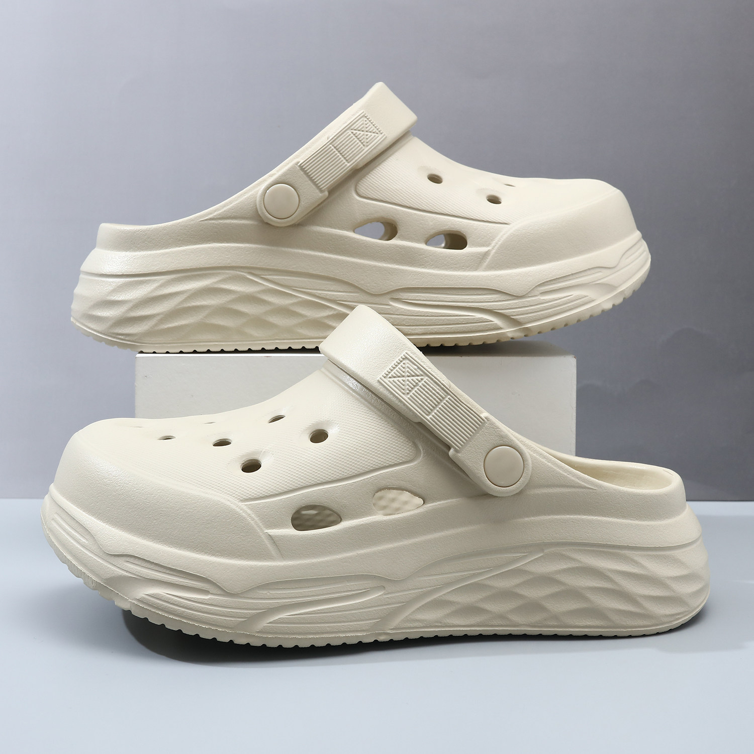 洞洞鞋运动凉鞋男鞋拖鞋厚底增高轻便海边沙滩泡泡鞋2025新款网红,淘宝优惠券,粉丝福利购,淘宝优惠卷